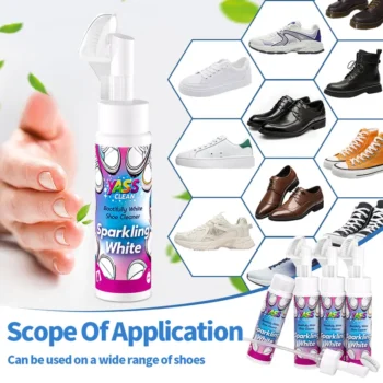 Bootifully Foam White Shoe Cleaner Sparkling White200ml 4PACK- Use a Gentle Brush to Remove Stains -Trainer Cleaner