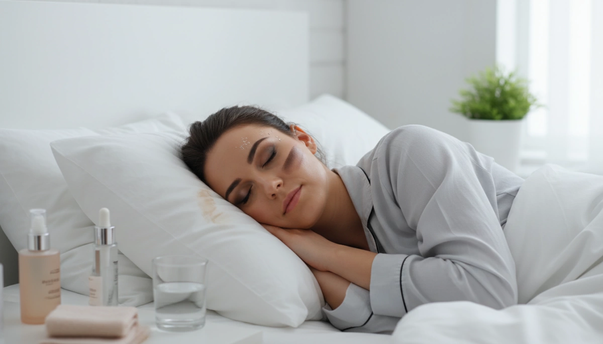 Sleeping in makeup effects on skin care