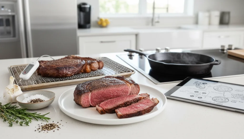 The Science Behind the Perfect Reverse Seared Ribeye Steak the science behind the perfect reverse seared ribe 1