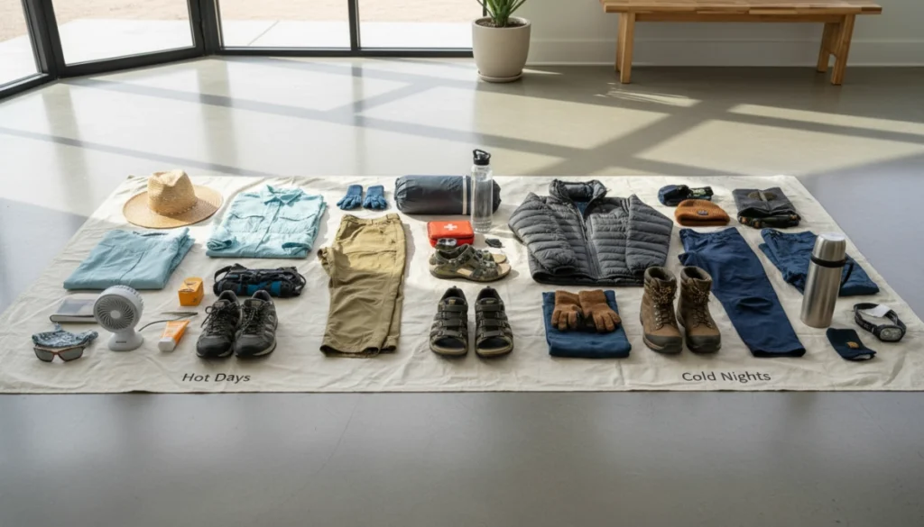 what to wear for desert camping hot days and cold 1